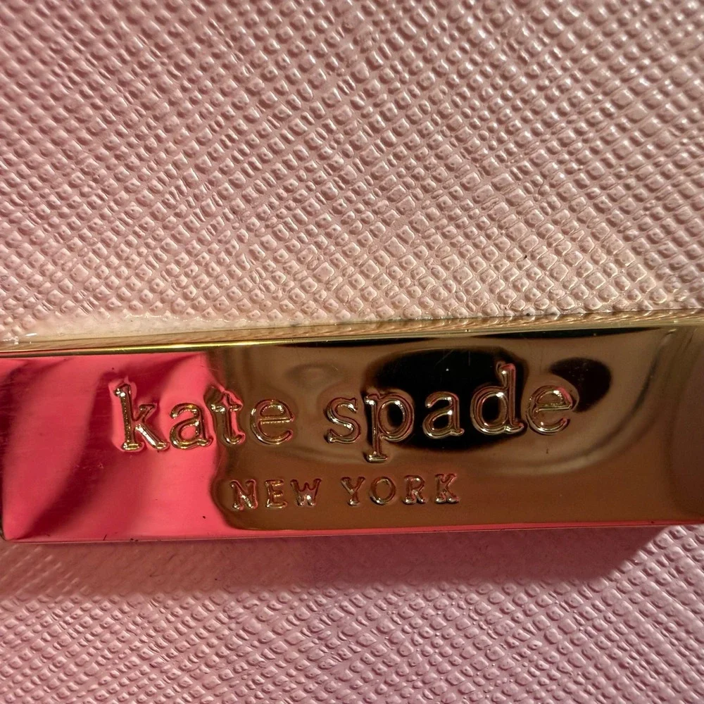 Kate Spade Laurel Way Pink Saffiano Leather Triple Compartment Satchel Crossbody
